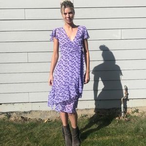 Michael Kors - Georgette Wrap Dress Purple